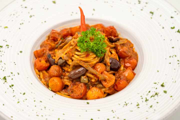 Spaghetti alla Puttanesca Vegana